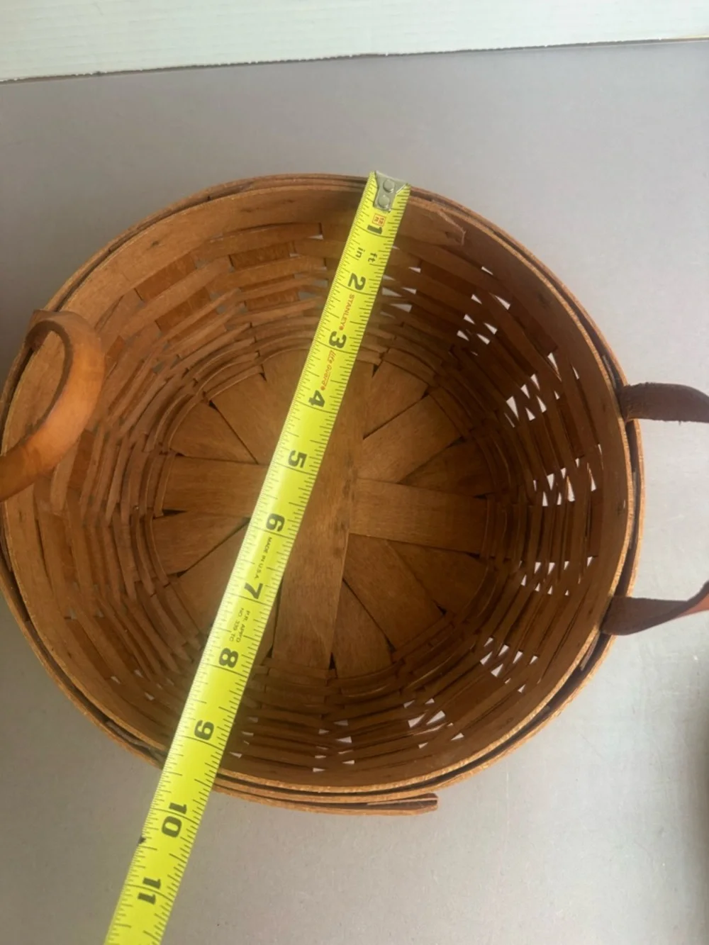 Longaberger Three-Piece Small Natural Brown Woven Basket Set - Picture 10 of 13